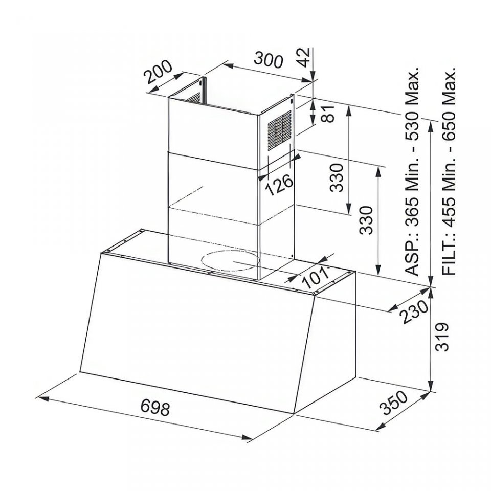 Franke FCO 70 OA Avena 70 cm Country Tarzı Duvar Tipi Davlumbaz