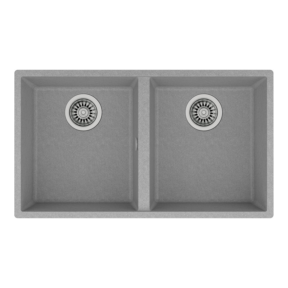 Teka Maestro Square 760 TG Stone Grey 760x435mm Çift Hazneli Tezgahaltı Tegranite Eviye