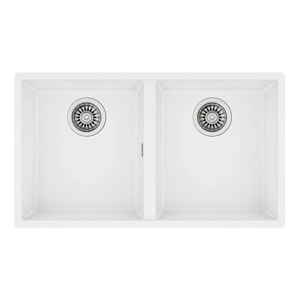 Teka Maestro Square 760 TG Arctic Beyaz 760x435mm Hazneli Tezgahaltı Tegranite Evye