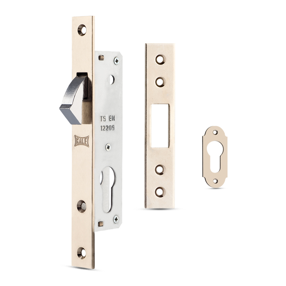 Kale 201-20-002 Standart Silindirli Sürme Kapı Kilidi, Nikel, 20 mm.