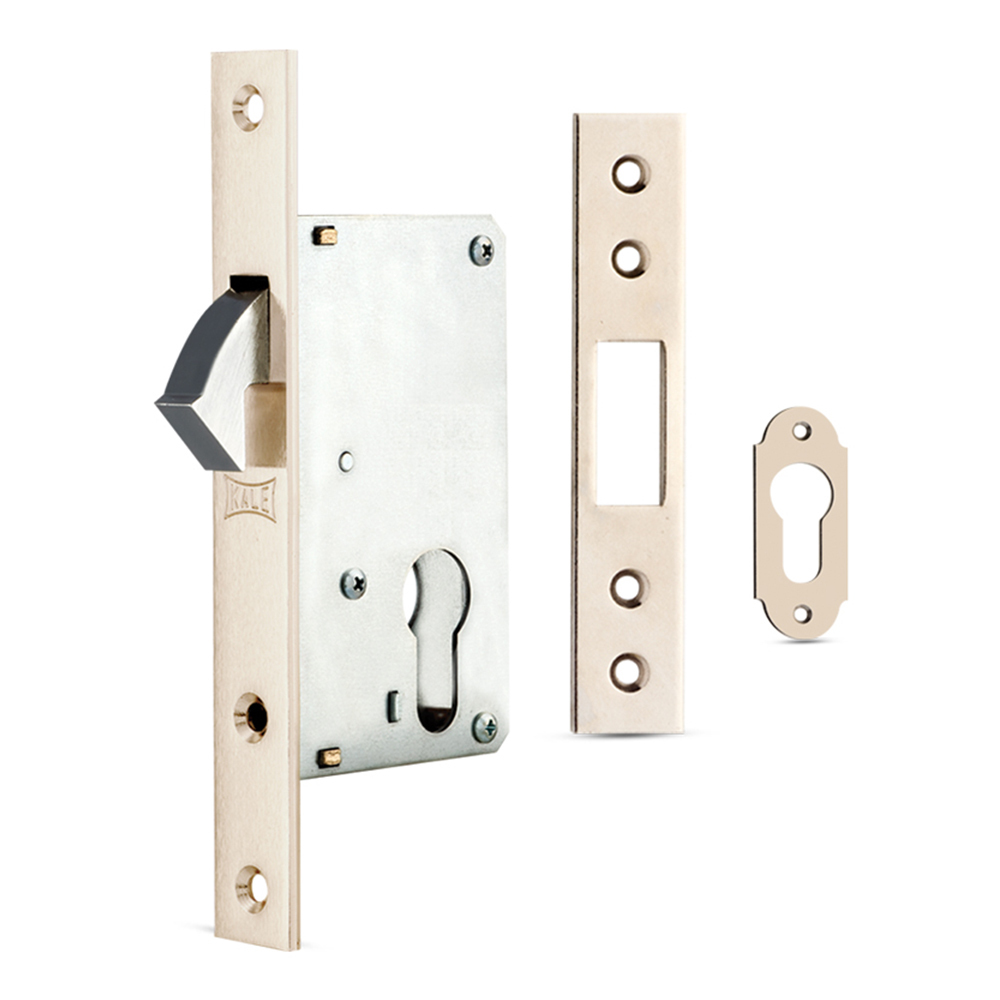 Kale 201-40-002 Standart Silindirli Sürme Kapı Kilidi, Nikel, 40 mm.