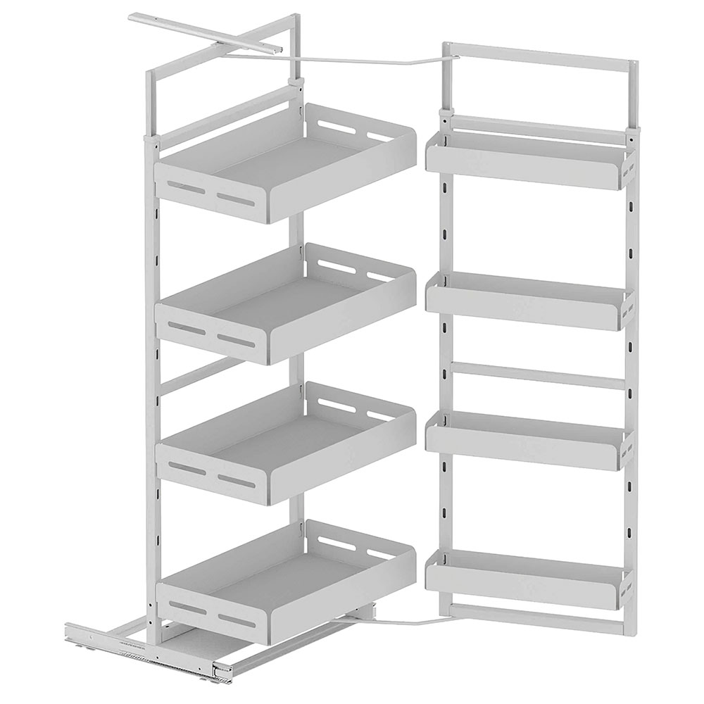 Starax S-1224-UB-W Unique Box İkiz Kiler Beyaz 5 Sepetli 60 cm.