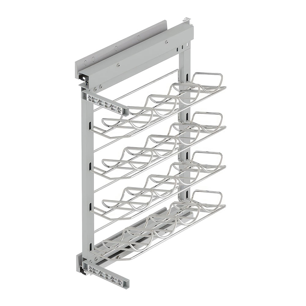 Starax S-2182-C Yandan Gizli Raylı Şişelik Krom Sağ 40 cm.