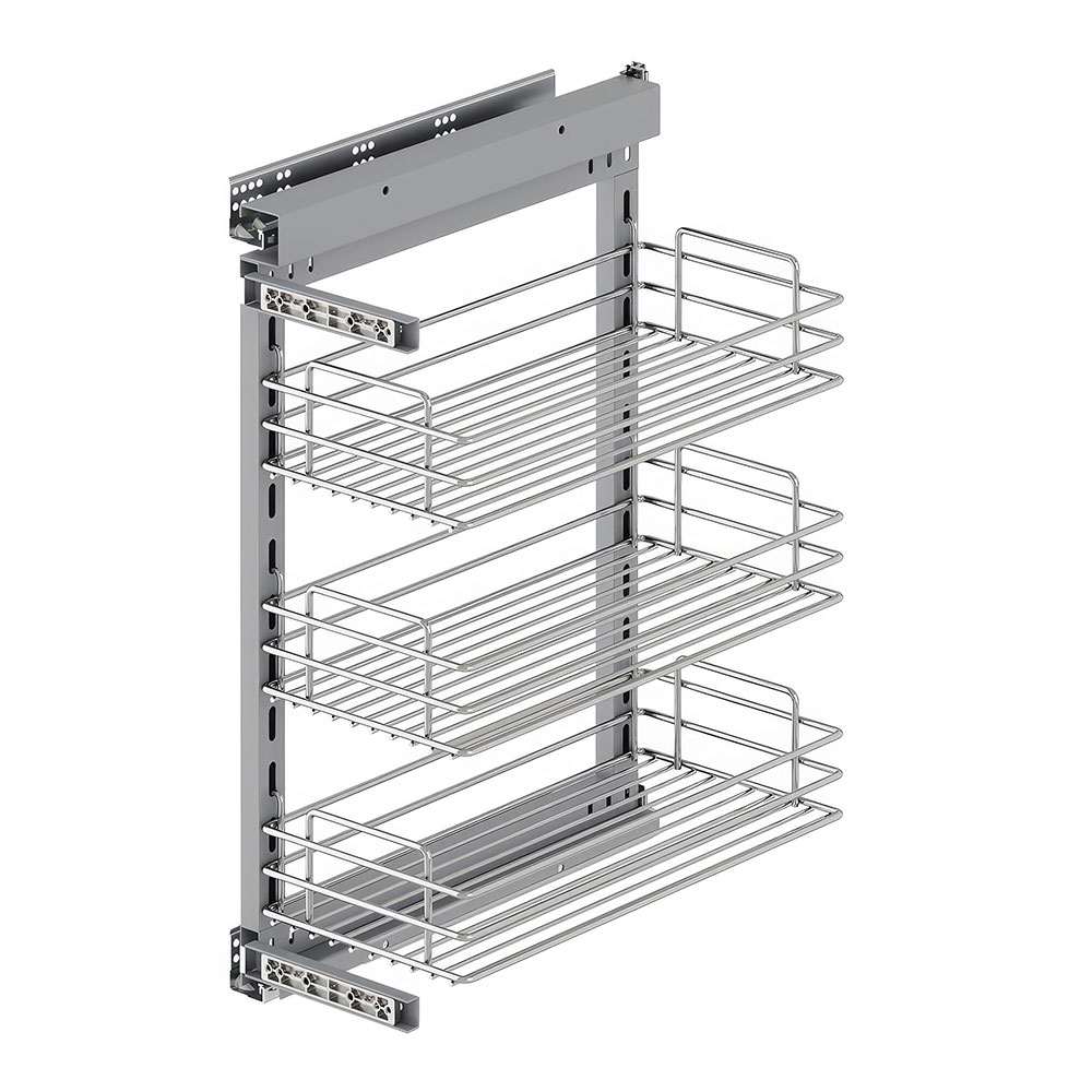 Starax S-2206-C Yandan Gizli Raylı Ünite Krom 90° Sağ 30 cm.