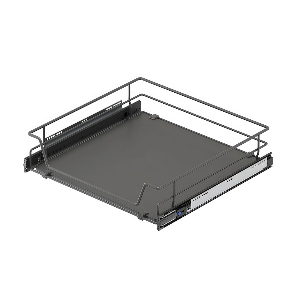 Starax S-2312-A Ahşap Tablalı Bağımsız Teleskopik Raylı Çekmece Antrasit 60 cm.