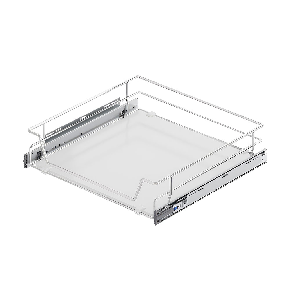 Starax S-2312-C Ahşap Tablalı Bağımsız Teleskopik Raylı Çekmece Krom 60 cm.