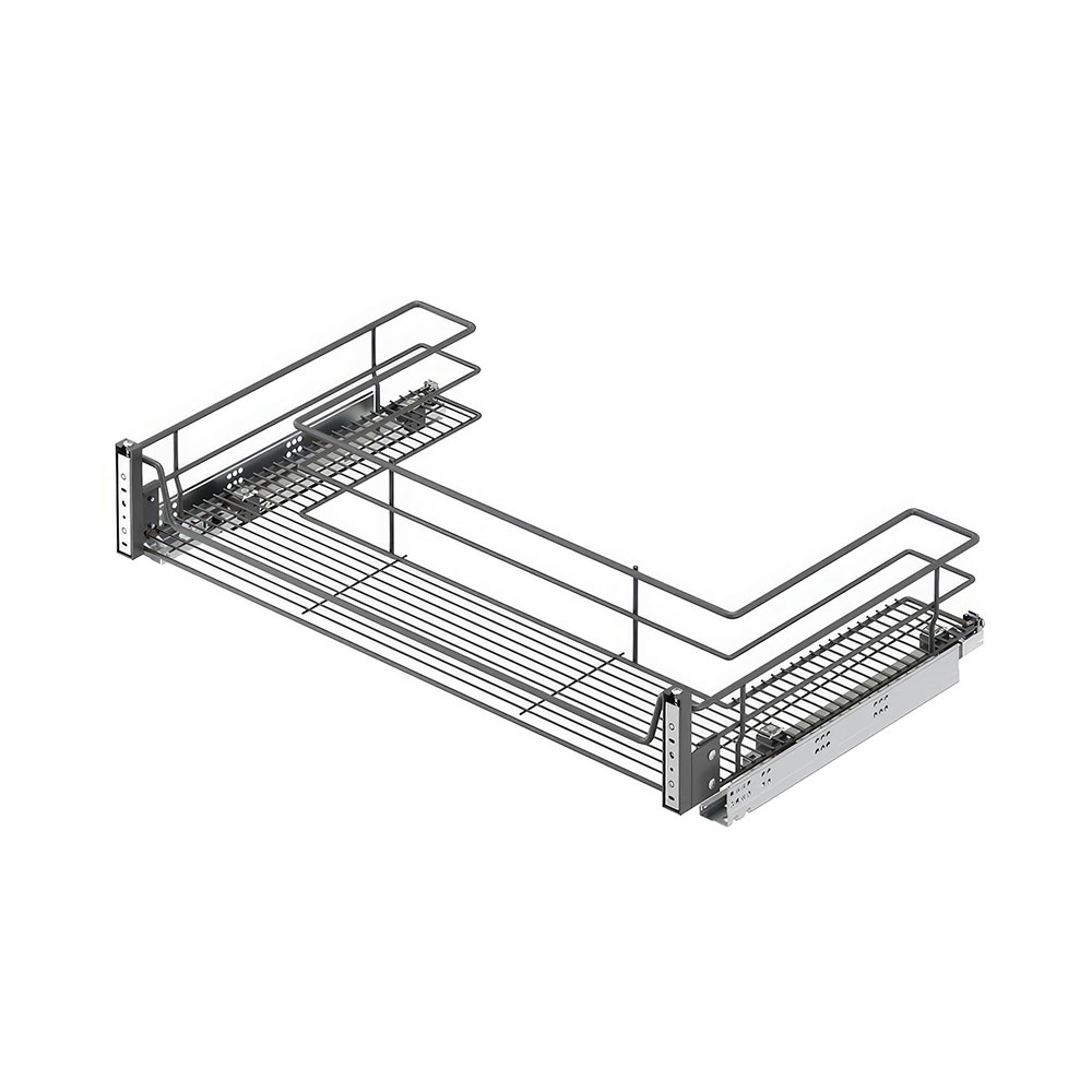 Starax S-2354-A Kapağa Monte Evye Altı Çift Açılım Gizli Raylı Çekmece Antrasit 90 cm.