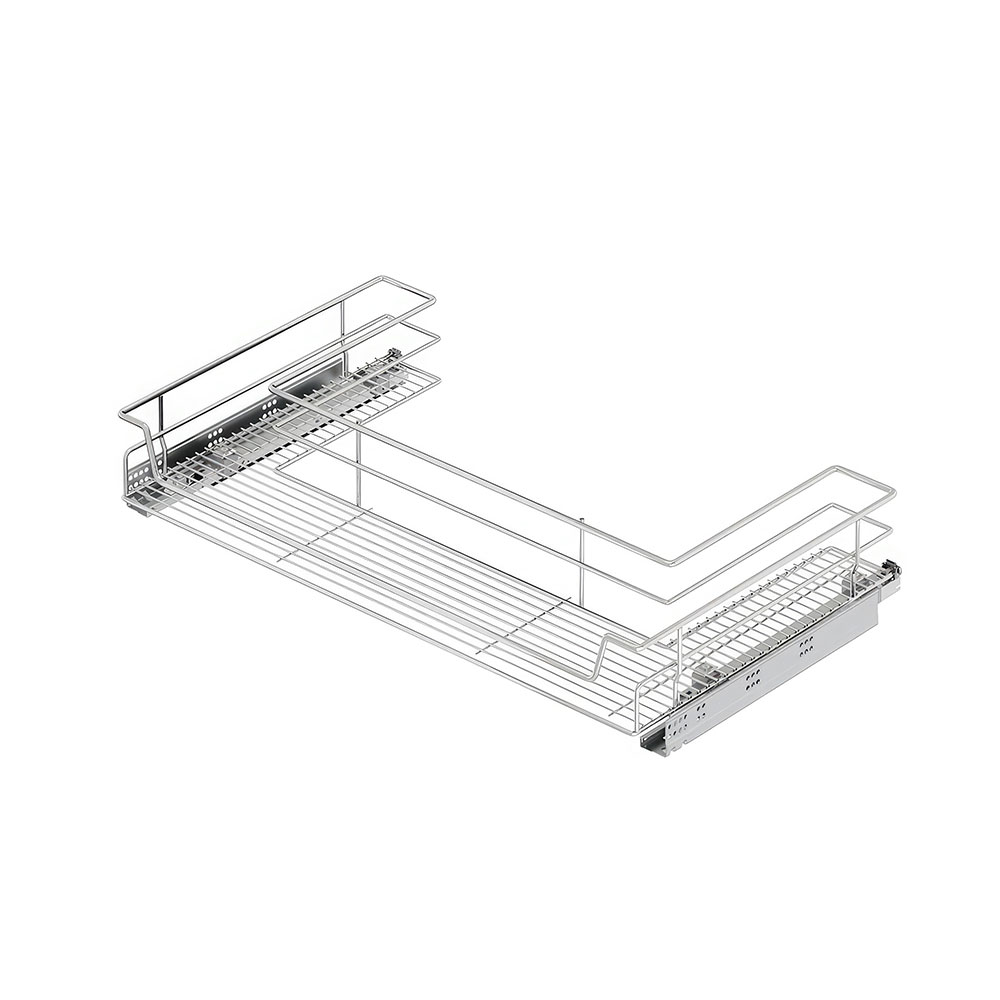 Starax S-2354-C Kapağa Monte Evye Altı Çift Açılım Gizli Raylı Çekmece Krom 90 cm.