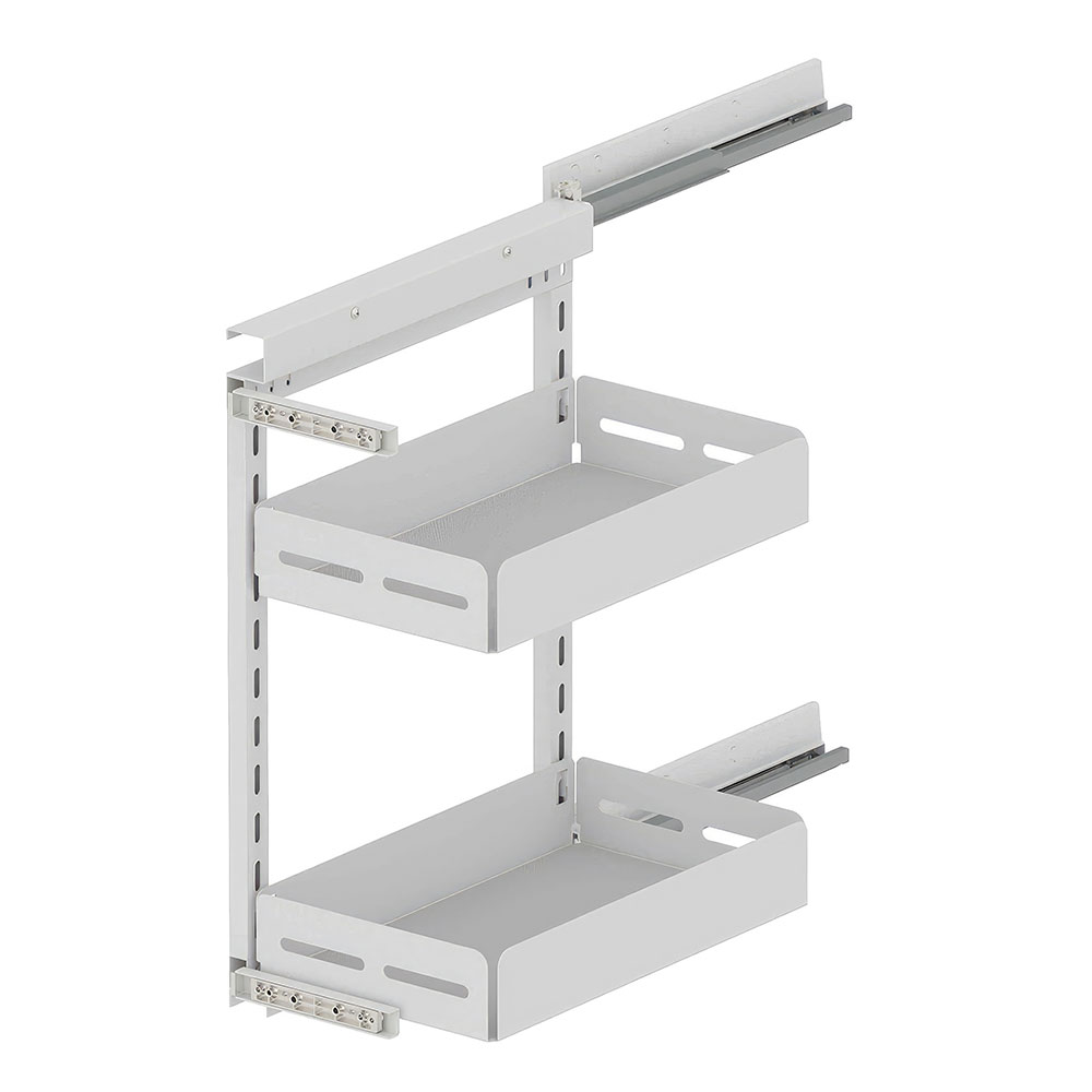 Starax S-2791-UB-W Unique Box Yandan Gizli Raylı Tezgah Altı Ünite Beyaz 90° Sol 35 cm.