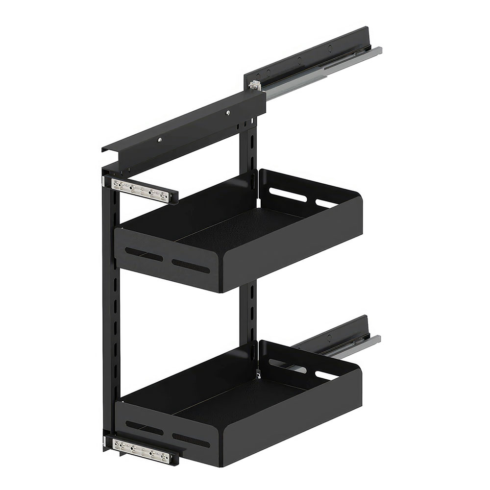 Starax S-2792-UB-A Unique Box Yandan Gizli Raylı Tezgah Altı Ünite Antrasit 90° Sağ 35 cm.