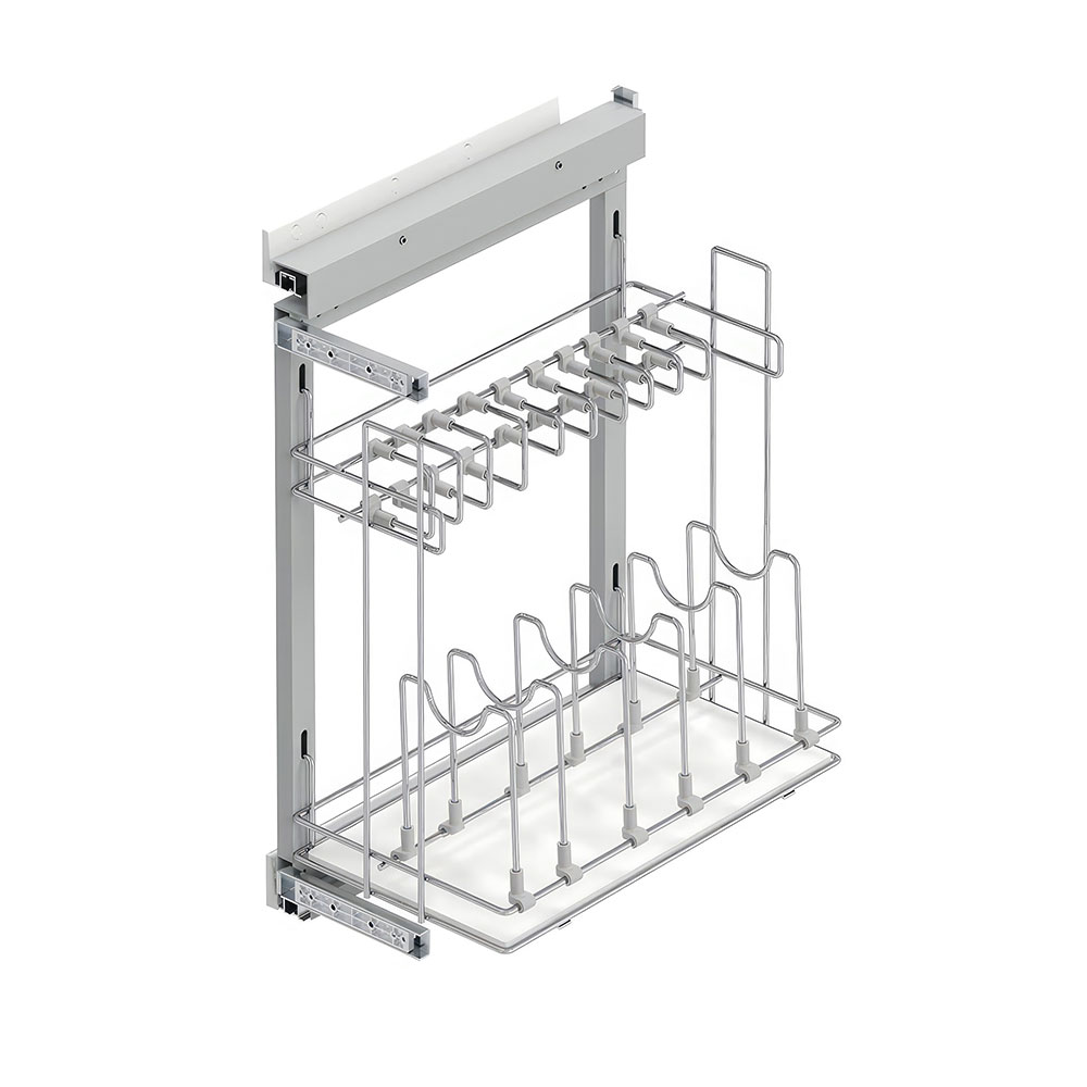 Starax S-2880-C Yandan Gizli Raylı Tavalık Krom Sol 45 cm.