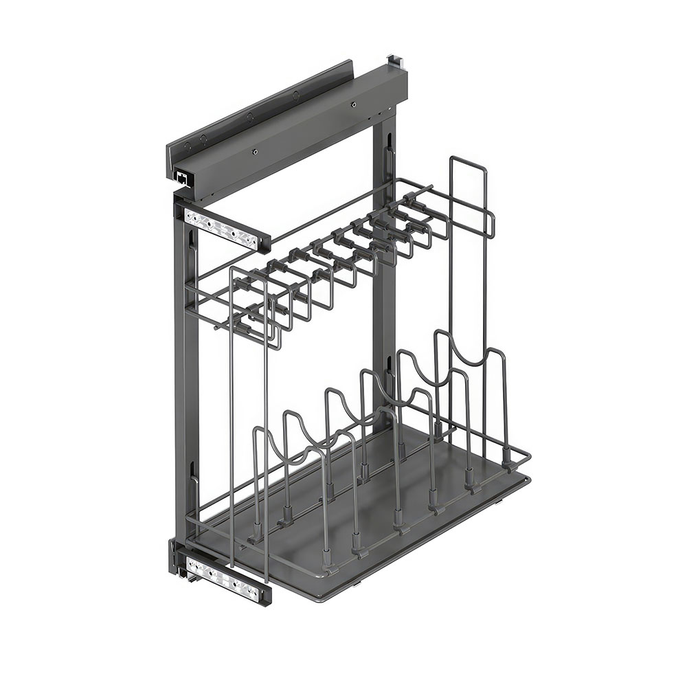 Starax S-2881-A Yandan Gizli Raylı Tavalık Antrasit Sağ 45 cm.