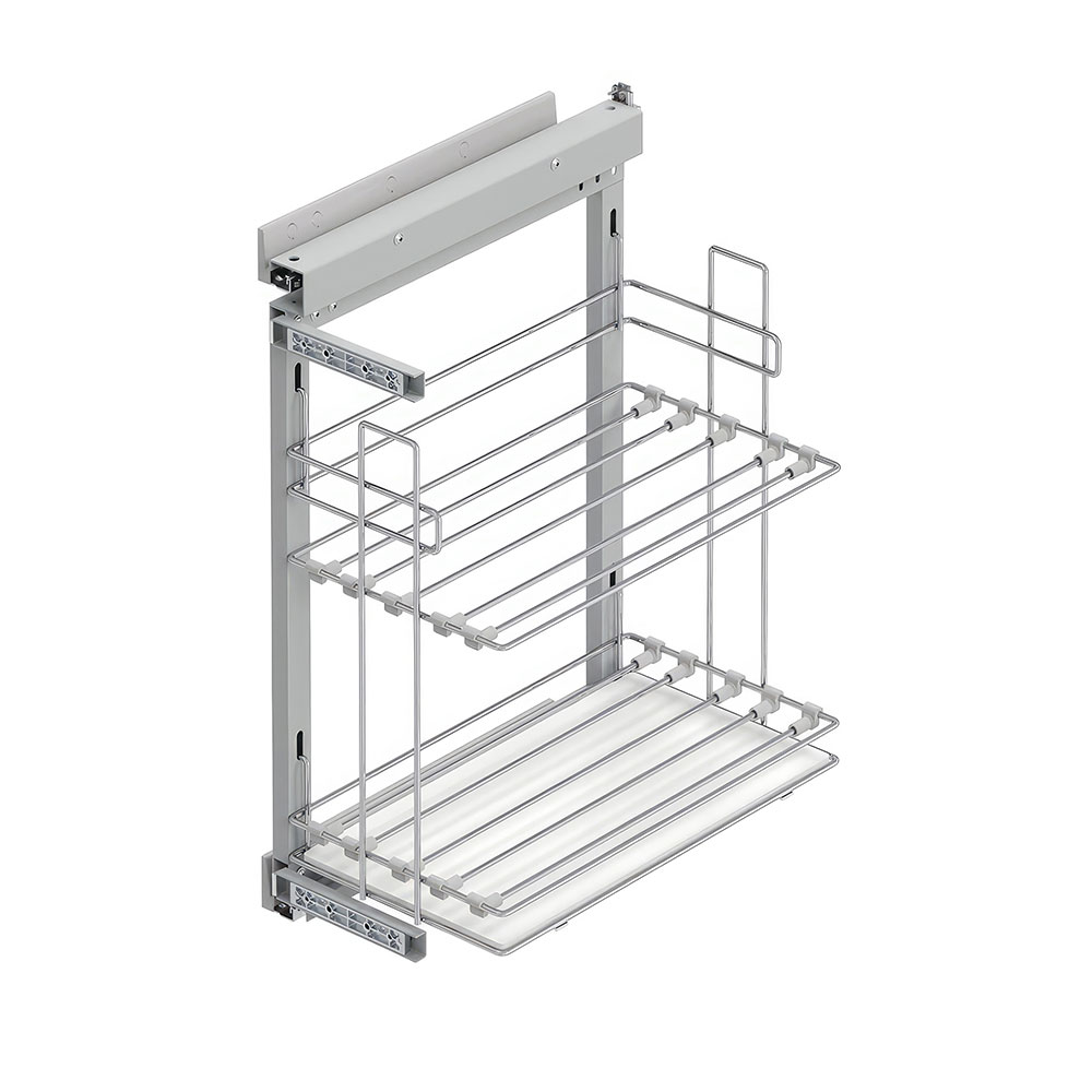 Starax S-2890-C Yandan Gizli Raylı Tepsilik Sol Krom 35 cm.