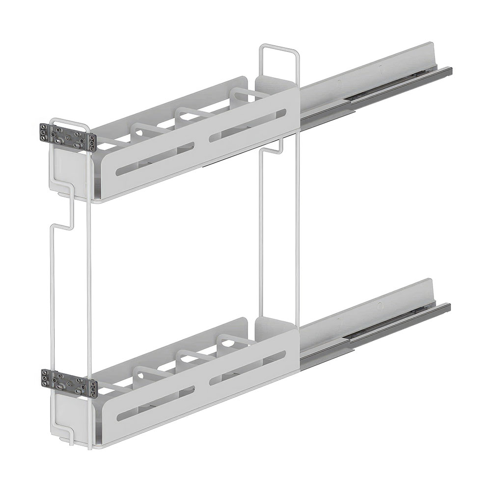 Starax S-2661-UB-W Unique Box Kaymaz Yüzeyli Şişelik Çift Açılım Beyaz Sağ 15 cm.