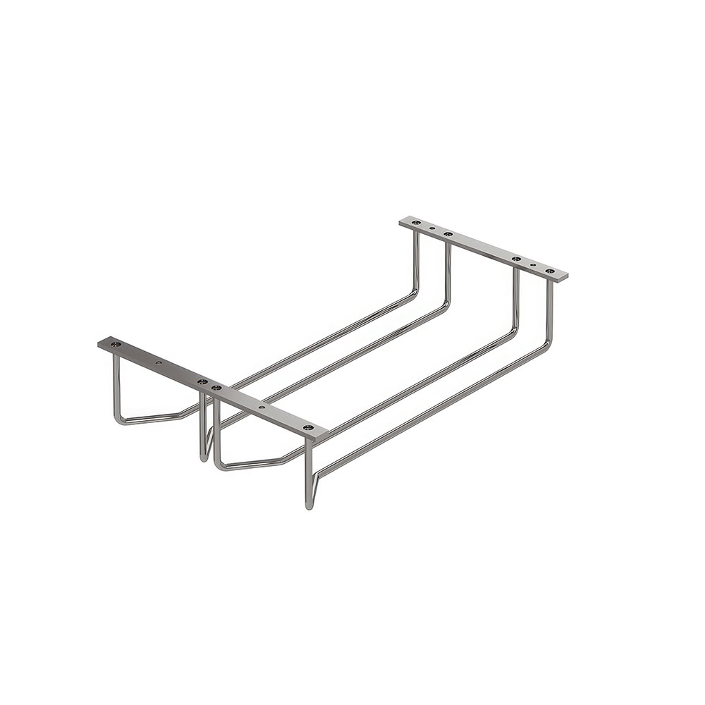 Starax S-4045-C Kadeh Askısı, 2 Bölmeli Krom 23,5x50x7 cm