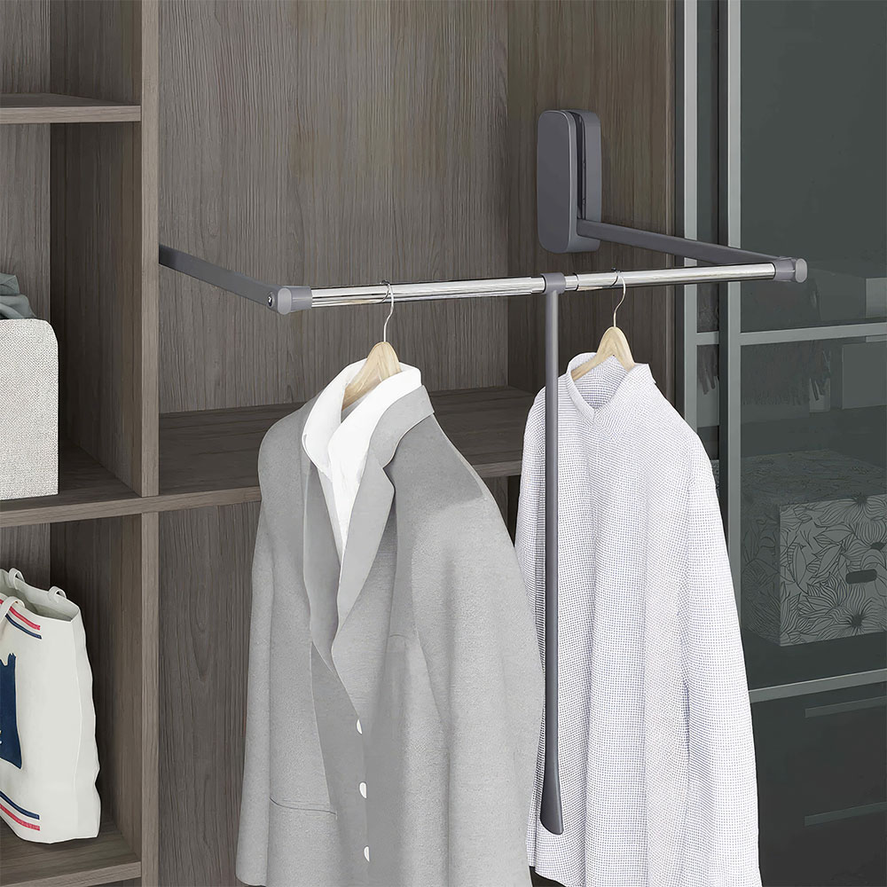 Starax S-6011-G Gardırop Asansörü Gri 60-85x13x80 cm