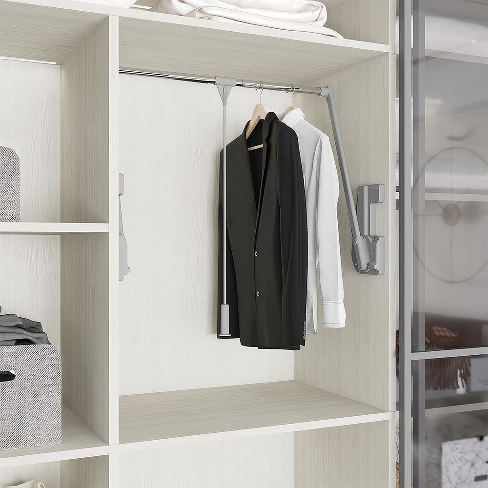 Starax S-6014-G Gardırop Asansörü Gri 85-115x29x90 cm