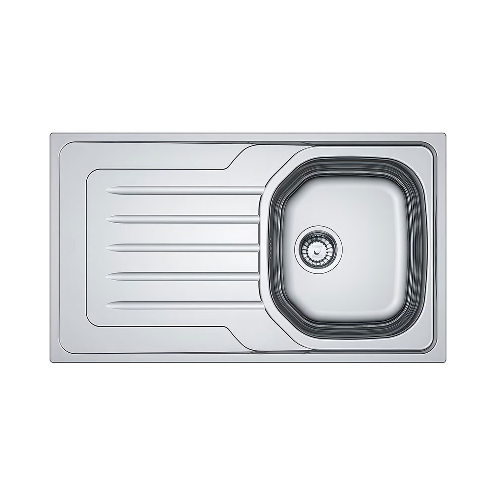 Franke Onda Line OLX 611-86 Inox Tezgah Üstü Evye 860x500mm Tek Gözlü Sağ Damlalıklı Eviye