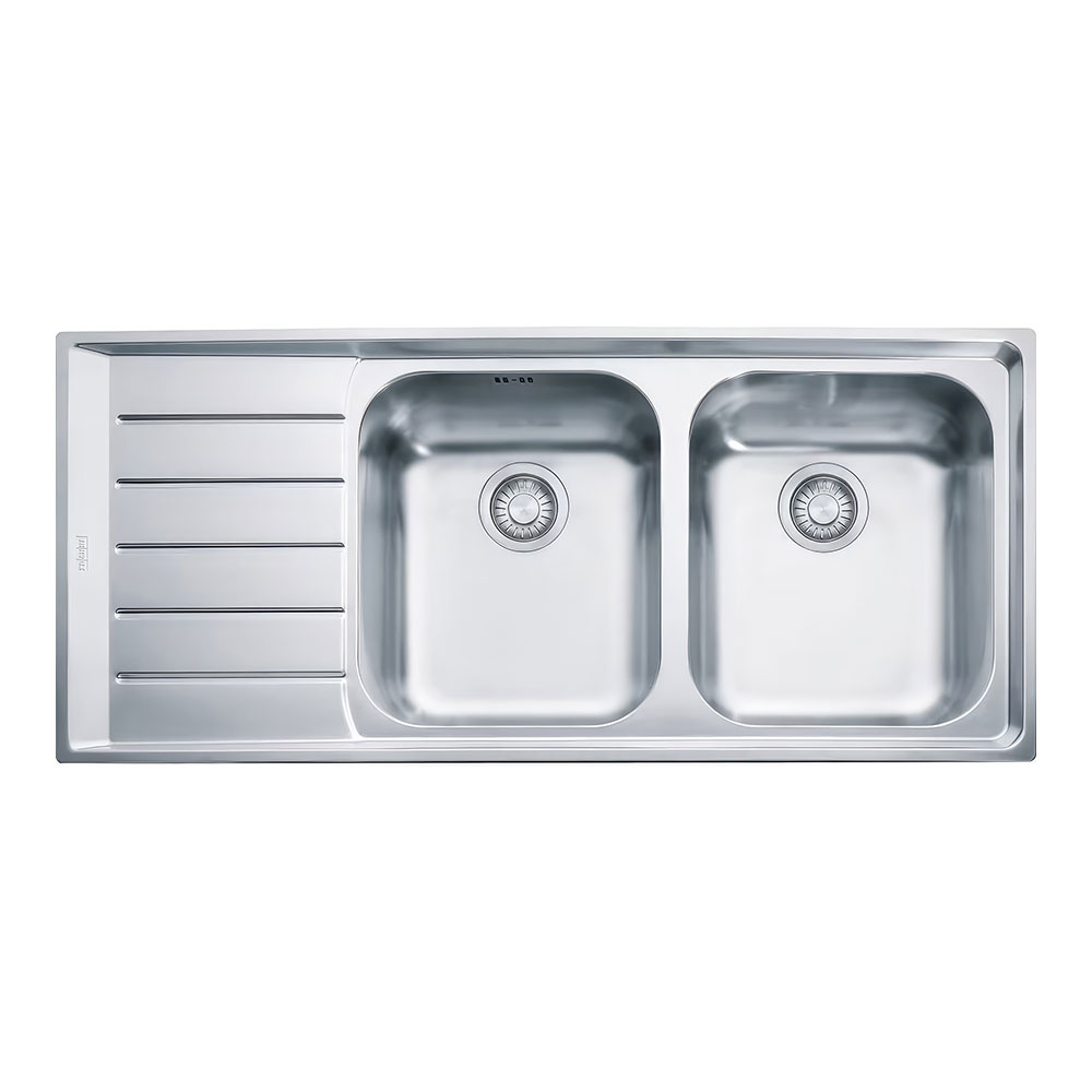 Franke Neptune NEX 621-116 Inox Tezgah Üstü 1160x510mm 2 Gözlü Sol Damlalıklı