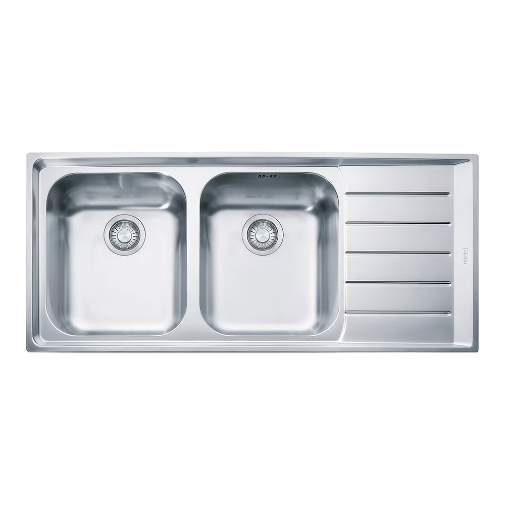Franke Neptune NEX 621-116 Inox Tezgah Üstü 1160x510mm 2 Gözlü Sağ Damlalıklı
