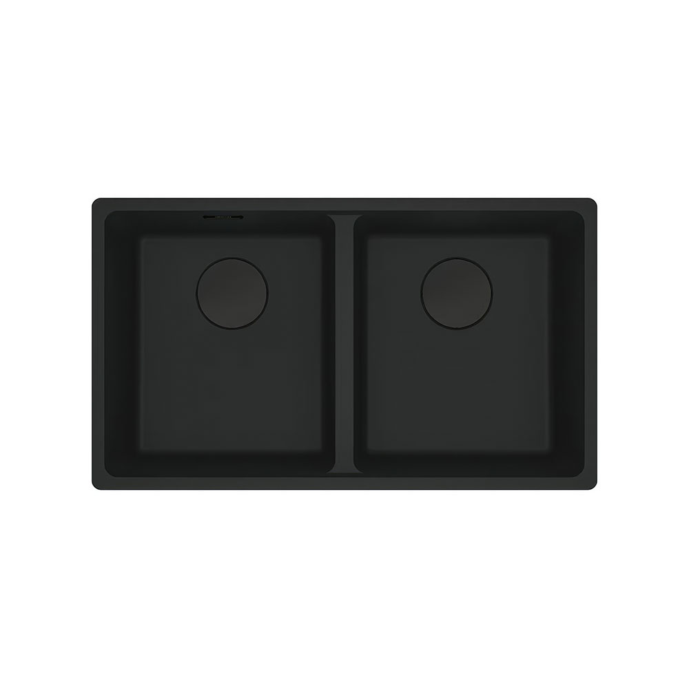 Franke Maris MRG 120-35-35 Matt Black Tezgah Altı 753x433mm İki Gözlü Granit Eviye