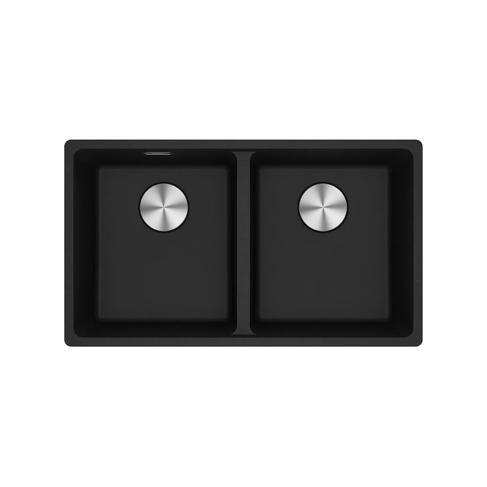 Franke Maris MRG 120-35-35 Nero Tezgah Altı 753x433mm 2 Gözlü Granit Eviye