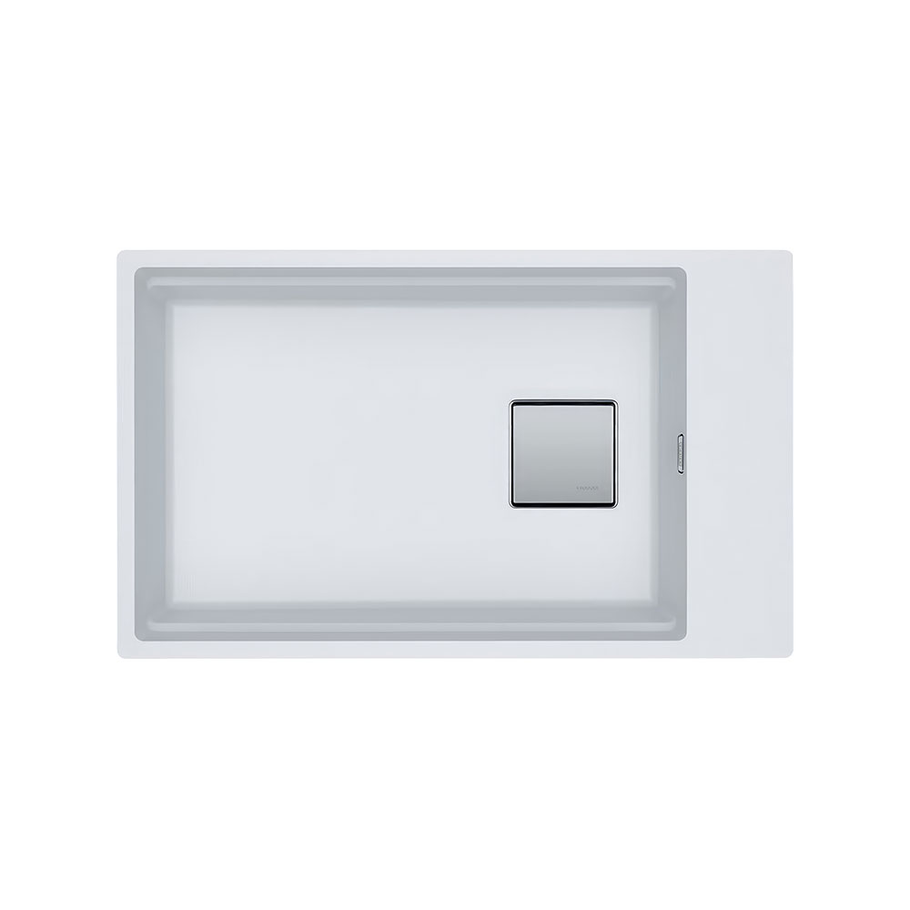 Franke Kubus 2 KNG 110-62 Bianco Tezgah Altı 760x460mm Tek Gözlü Damlalıksız Granit Eviye