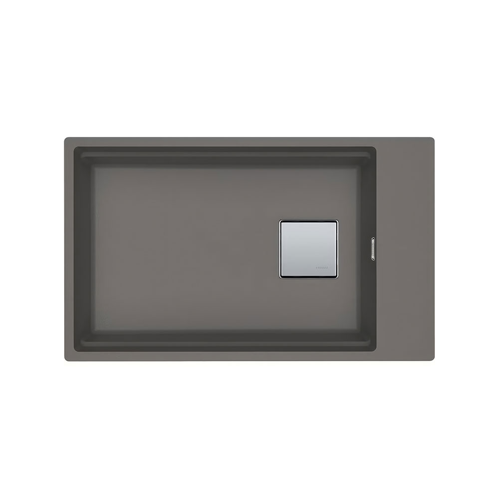 Franke Kubus 2 KNG 110-62 Stone Grey Tezgah Altı 760x460mm Tek Gözlü Damlalıksız Granit Eviye