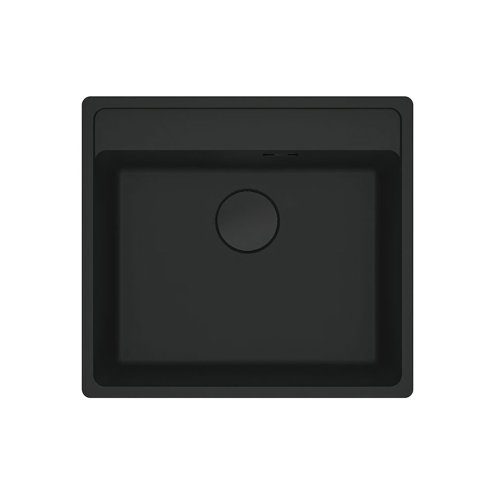 Franke Maris MRG 610-52 Matt Black Tezgah Üstü 560x510mm Tek Gözlü Granit Eviye