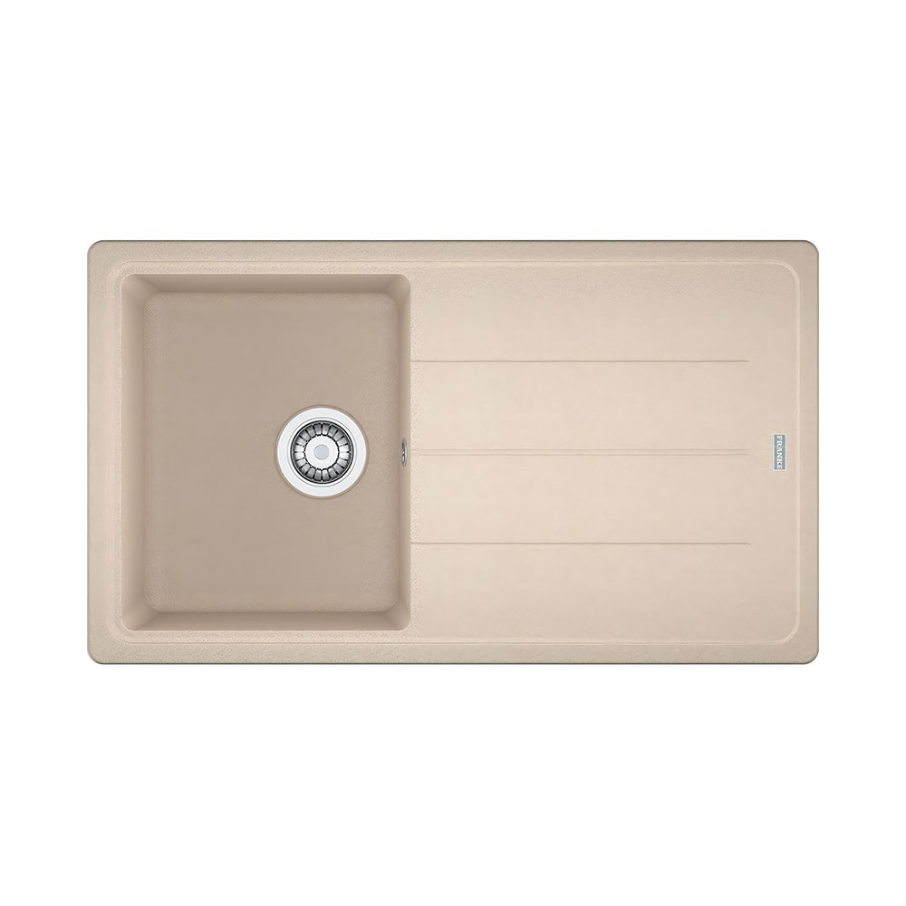 Franke Basis BFG 611-86 Avena Tezgah Üstü 860x500mm Tek Gözlü Damlalıklı Granit Eviye