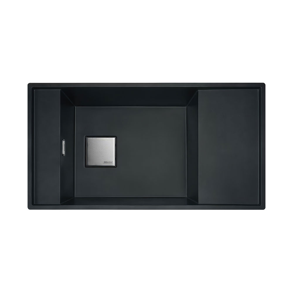 Franke Fresno FSG 611-88 Nero Tezgah Üstü 877x495mm Tek Gözlü Damlalıklı Eviye