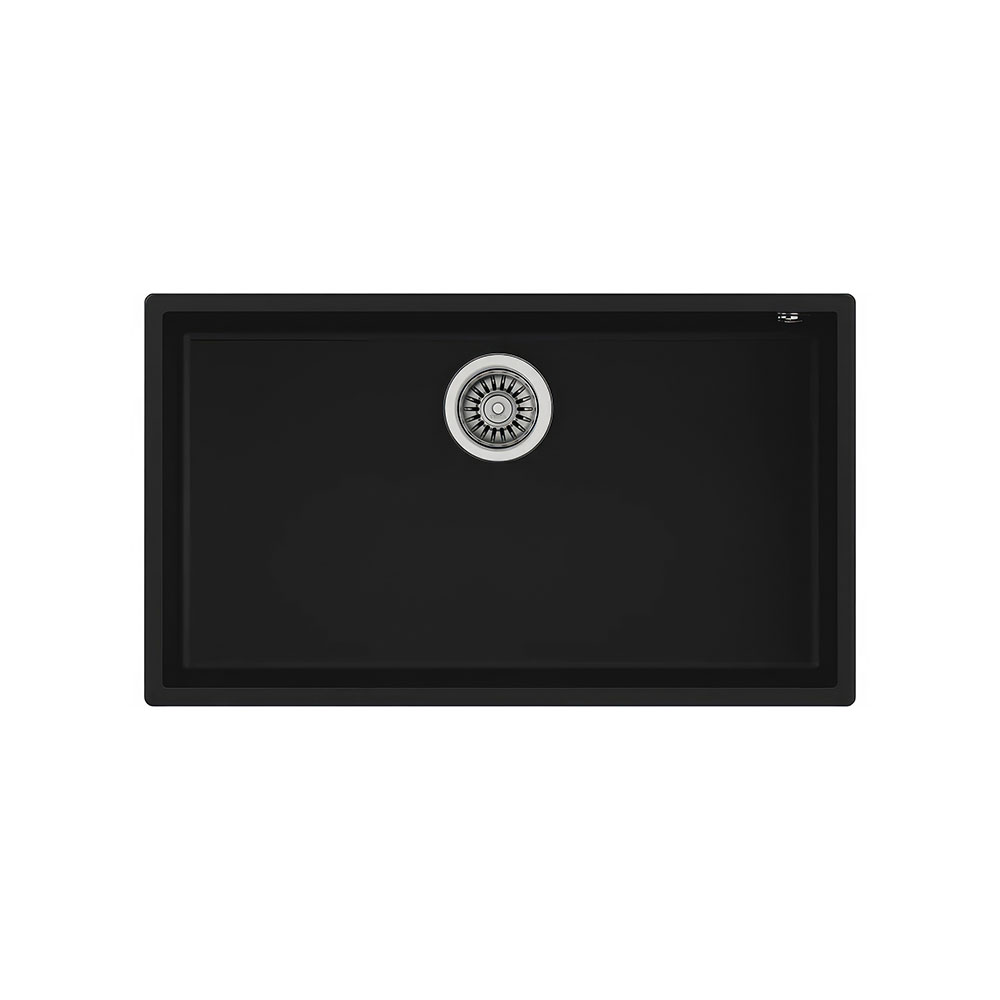 Teka Maestro Square 72.40 TG Siyah, Tek Hazneli Tezgahaltı Tegranite Eviye