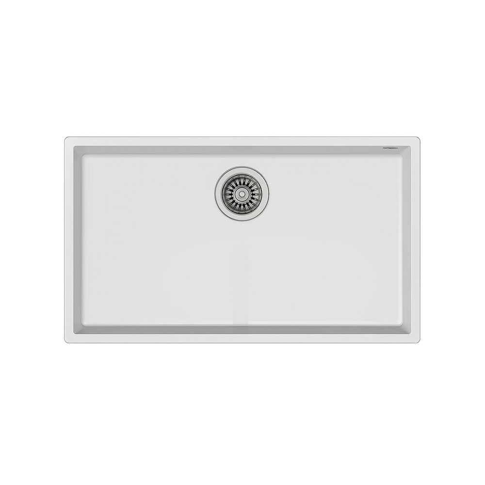 Teka Maestro Square 72.40 TG Arktik Beyaz, Tek Hazneli Tezgahaltı Tegranite Eviye