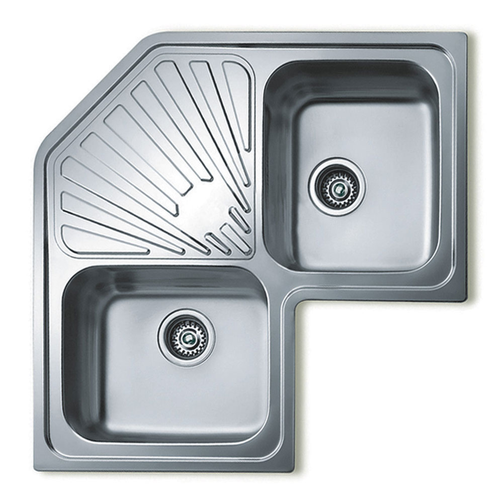 Teka Total Classıc Angular 2B Çift Hazneli Tezgahüstü Damlalıklı Inset Paslanmaz Çelik Eviye
