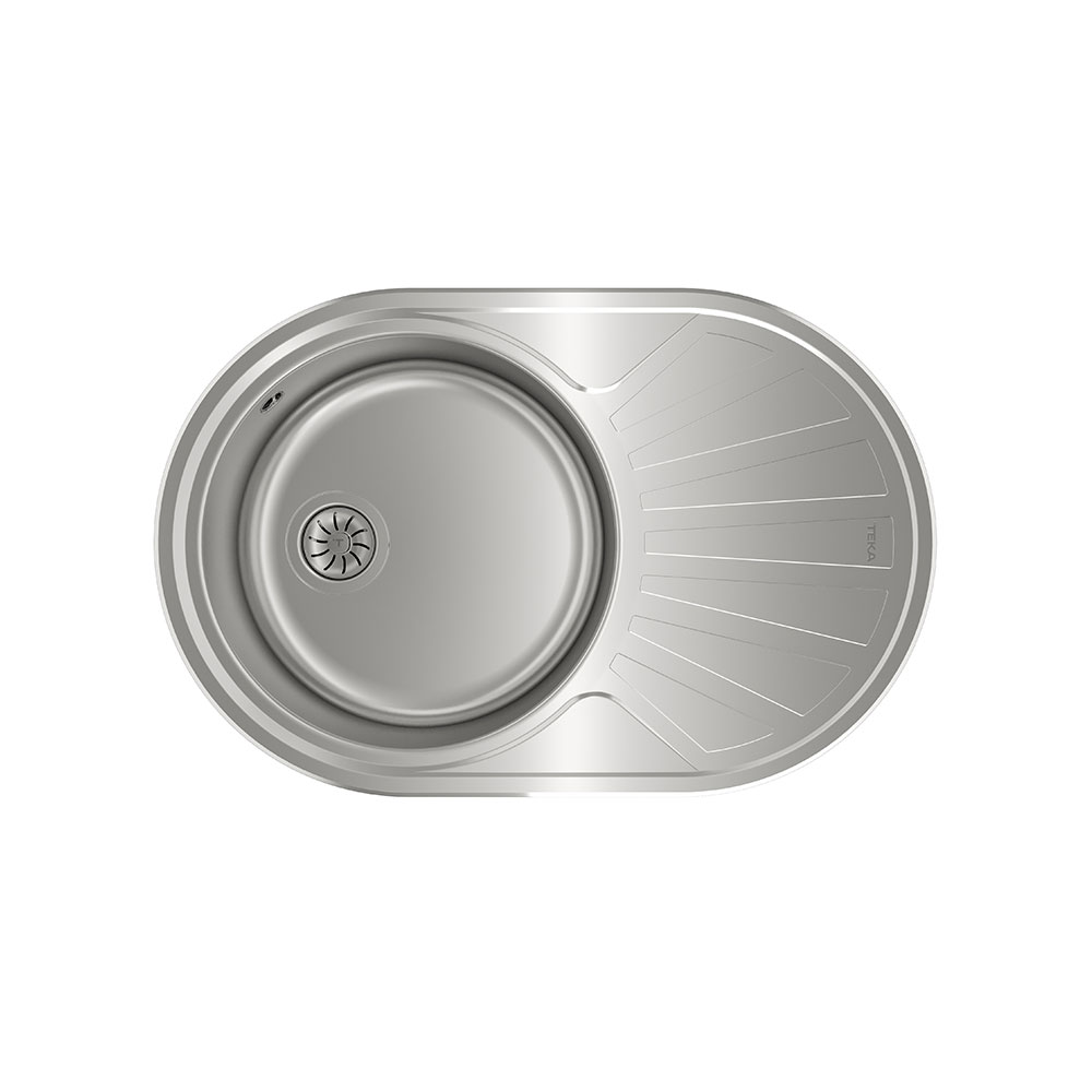 Teka Total DR 77 1B 1D Tek Hazneli Sağ Damlalıklı Tezgahüstü Paslanmaz Çelik Eviye