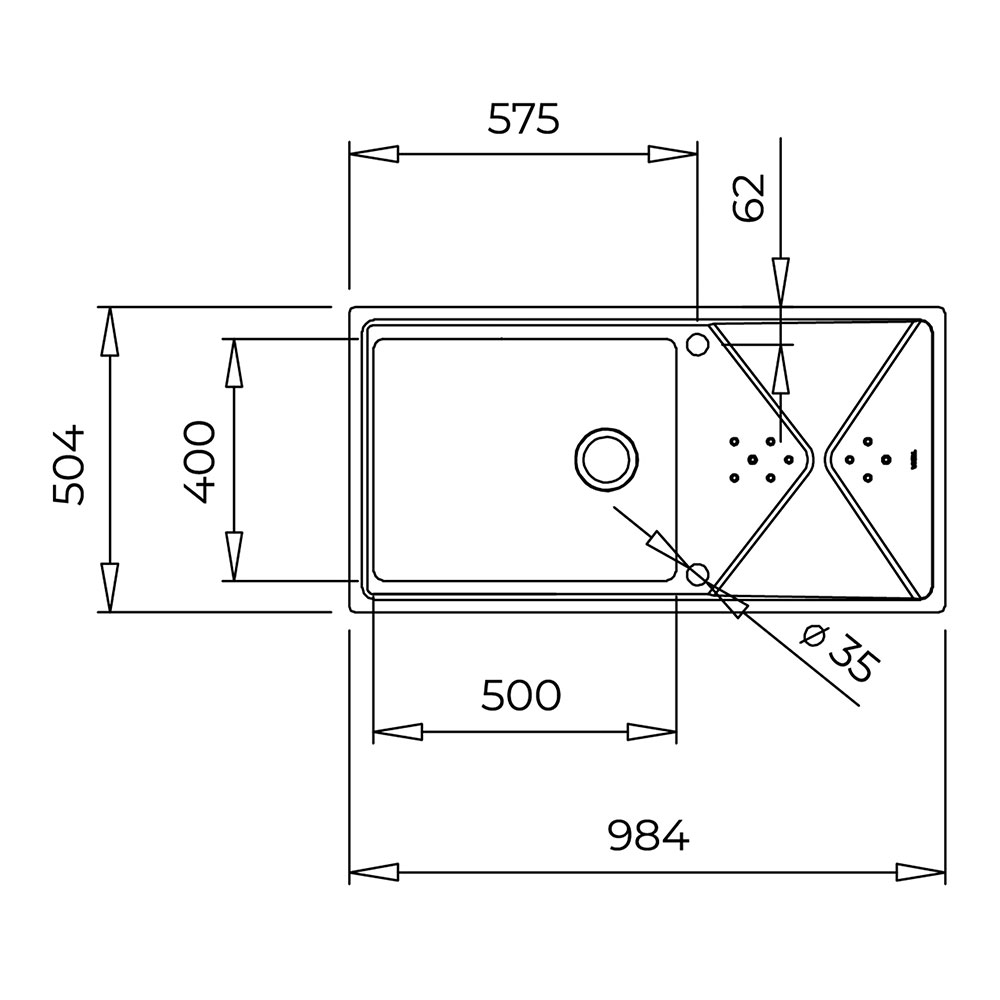 Teka Maestro Brooklyn 60 M-XP 1B 1D Plus Tek Hazneli ve Damlalıklı