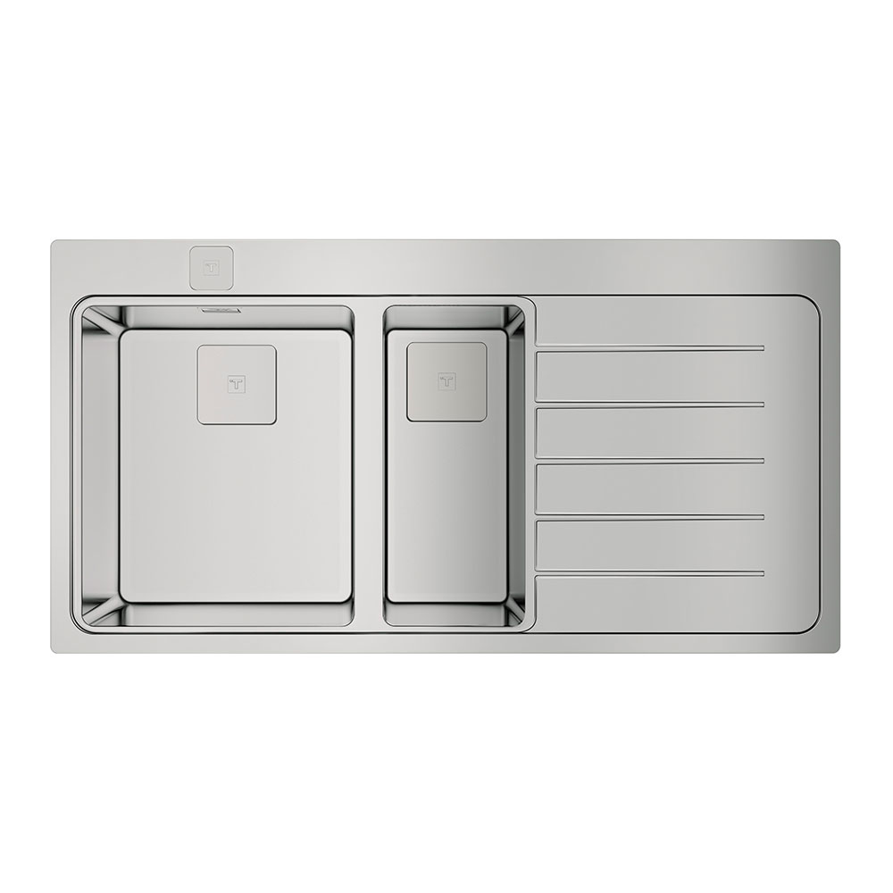 Teka Maestro Zenit RS15 1½ B 1D Auto Ankastre Çift Hazneli Tezgahüstü Sağ Damlalıklı Paslanmaz Çelik Eviye