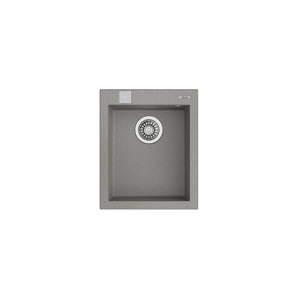 Teka Maestro Forsquare 34.40 TG Stone Grey, Tek Hazneli Tezgahüstü/Tezgahasıfır Tegranite + Eviye