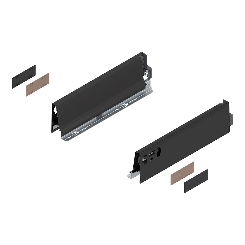 Blum 378M4002SA R+L Tandembox Antaro Terra Siyah 40cm Çekmece Yan Panel