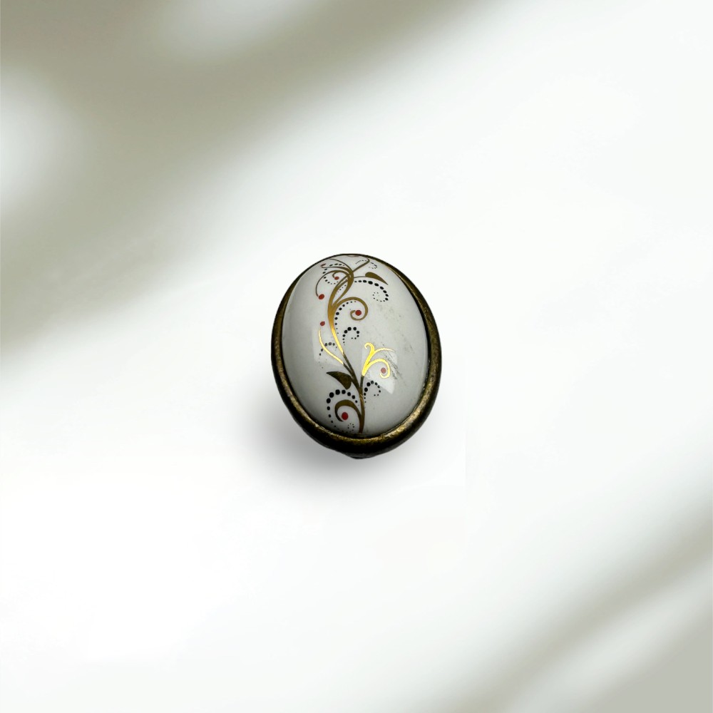 Umut Model 23 Desen 99 Düğme Kulp 28x41 mm. Antik