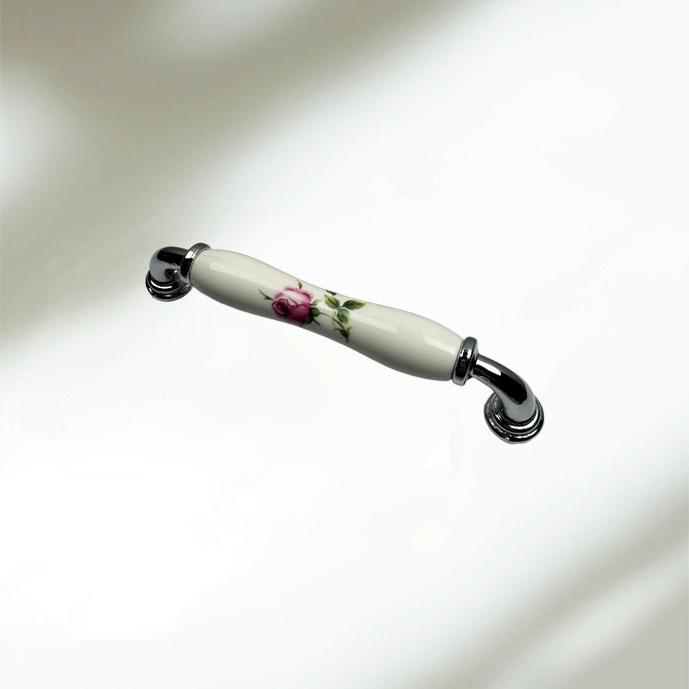 Umut Model 252 Desen 125 Porselen Çekme Kulp 128 mm. Krom