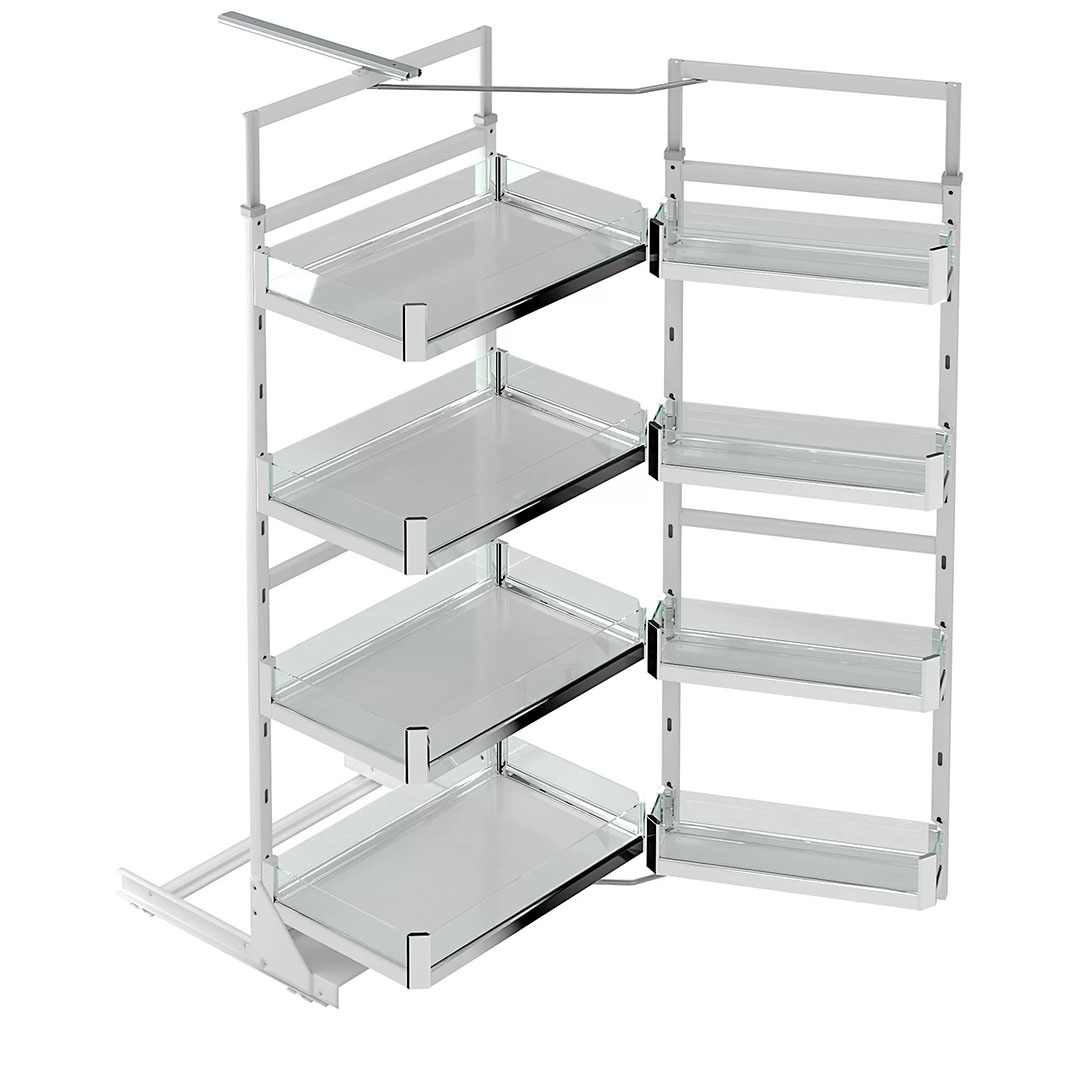 Starax S-1228-P-C Premium İkiz Kiler Krom 6 Sepetli 60 cm.