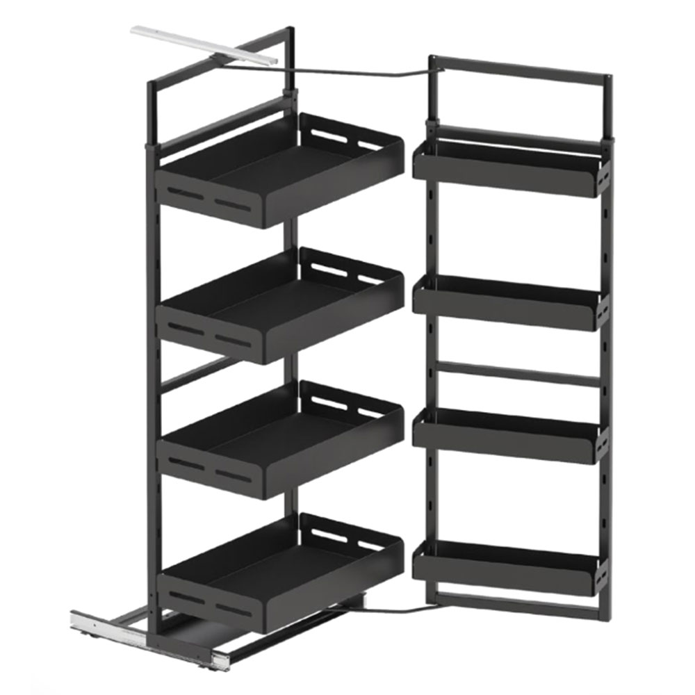 Starax S-1223-UB-A Unique Box İkiz Kiler Antrasit 5 Sepetli 45 cm