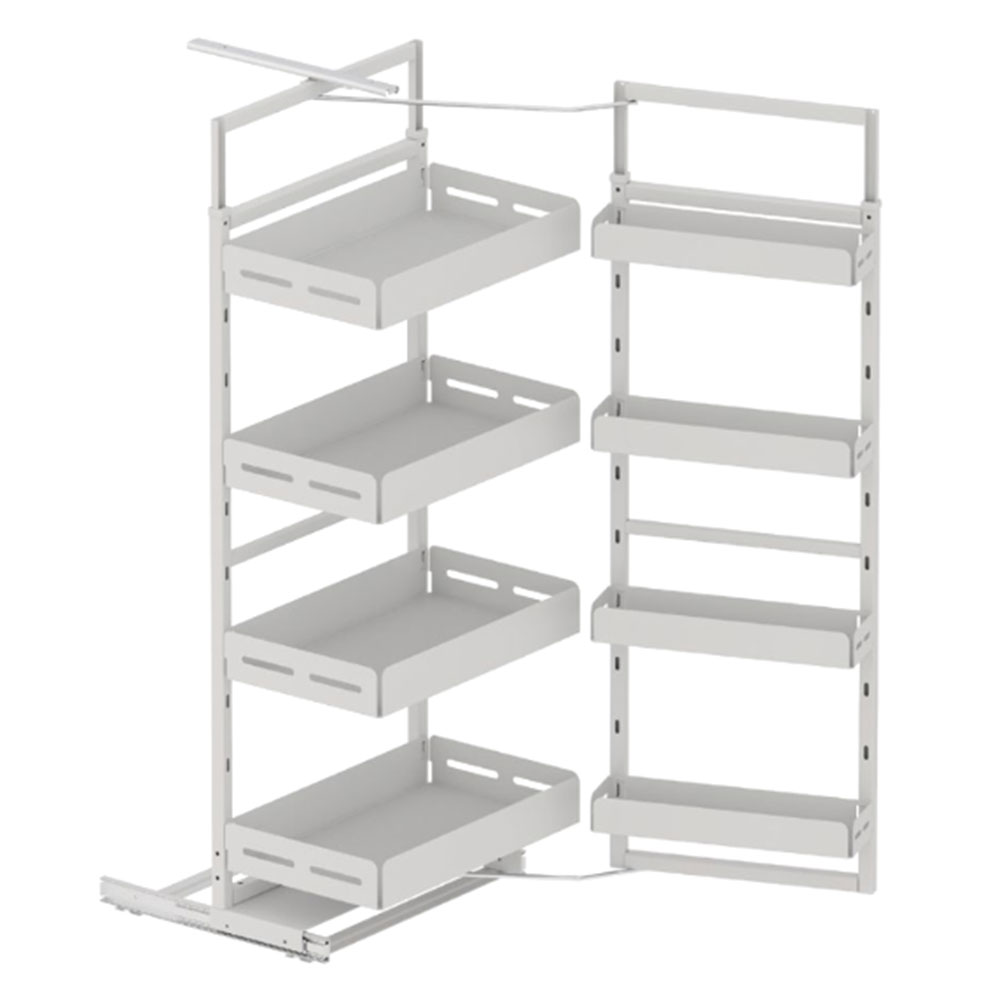 Starax S-1227-UB-W Unique Box İkiz Kiler Beyaz 6 Sepetli 45 cm