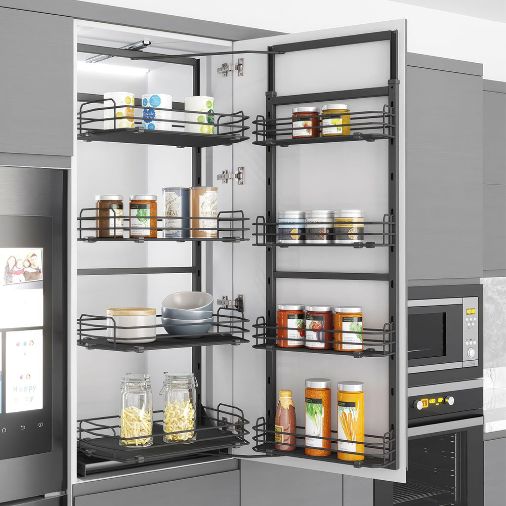 Starax S-1222-A İkiz Kiler 4 Sepetli Antrasit 60 cm.