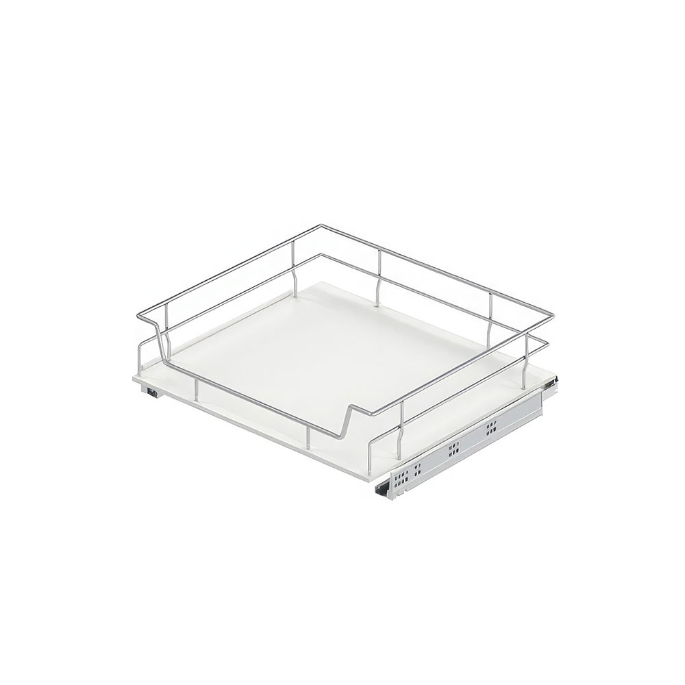 Starax S-2612-C Ahşap Tabanlı Bağımsız Çift Açılım Gizli Raylı Çekmece Krom 40 cm.