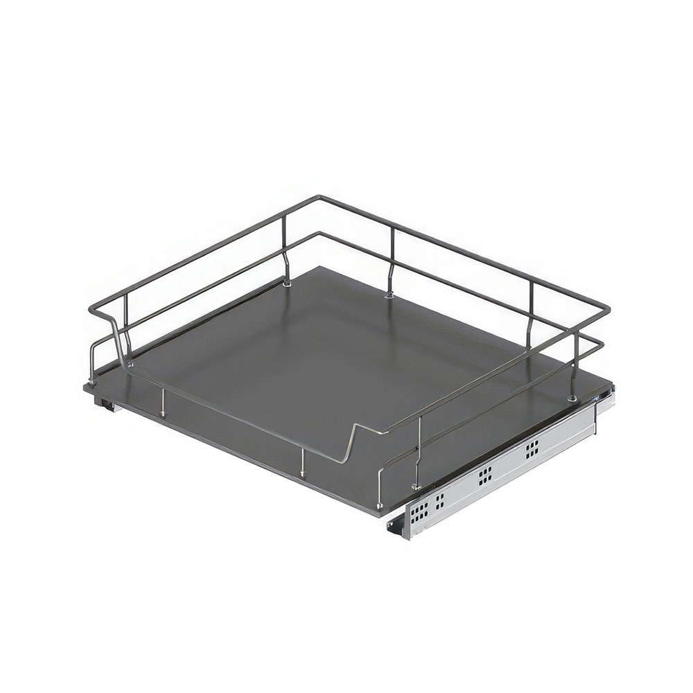 Starax S-2616-A Ahşap Tabanlı Bağımsız Çift Açılım Gizli Raylı Çekmece Antrasit 60 cm.