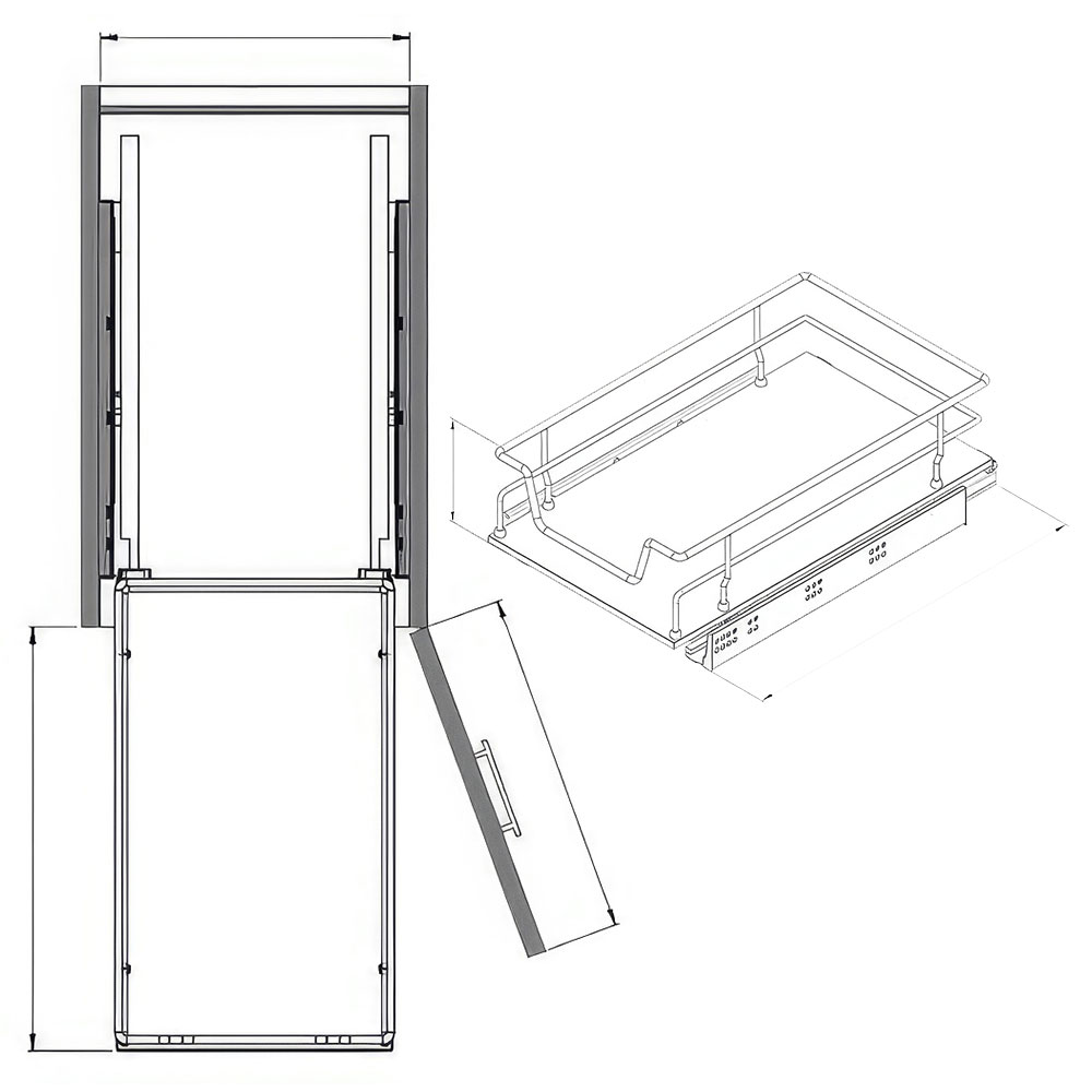 Starax S-2616-A Ahş. Tabanlı Bağımsız Çift Açılım Gizli Raylı Çek