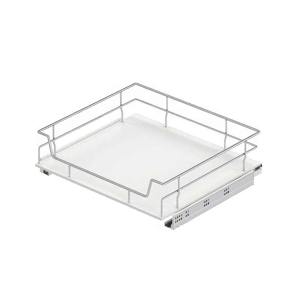 Starax S-2616-C Ahşap Tabanlı Bağımsız Çift Açılım Gizli Raylı Çekmece Krom 60 cm.