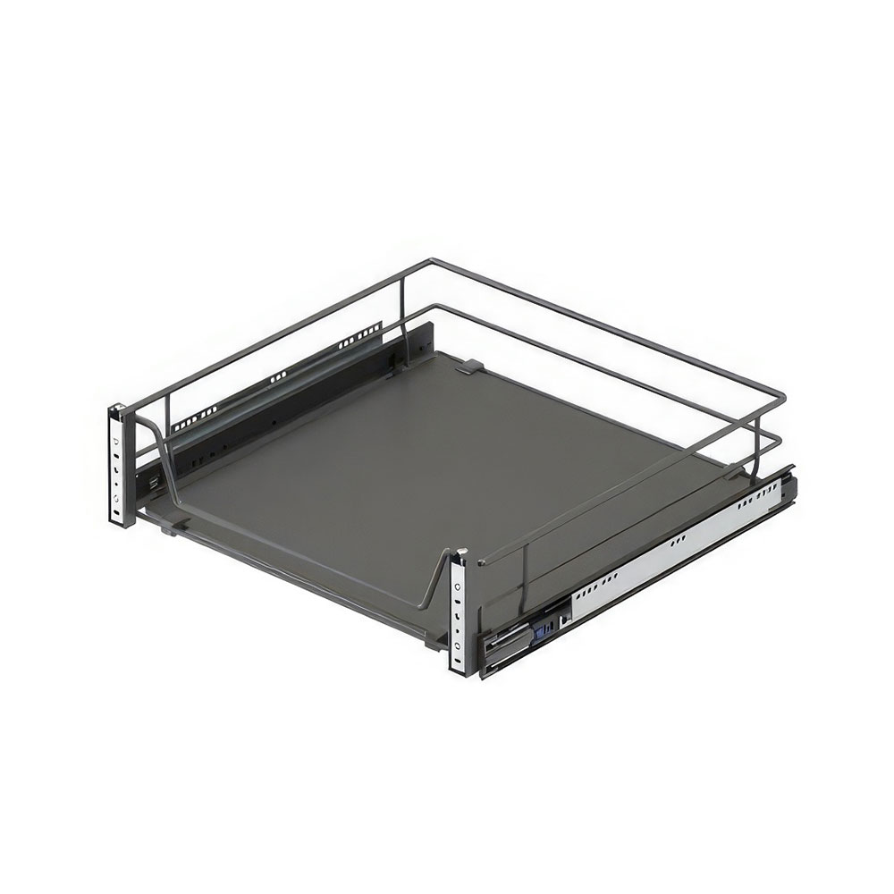 Starax S-2362-A Ahşap Tablalı Kapağa Monte Teleskopik Raylı Çekmece Antrasit 60 cm.